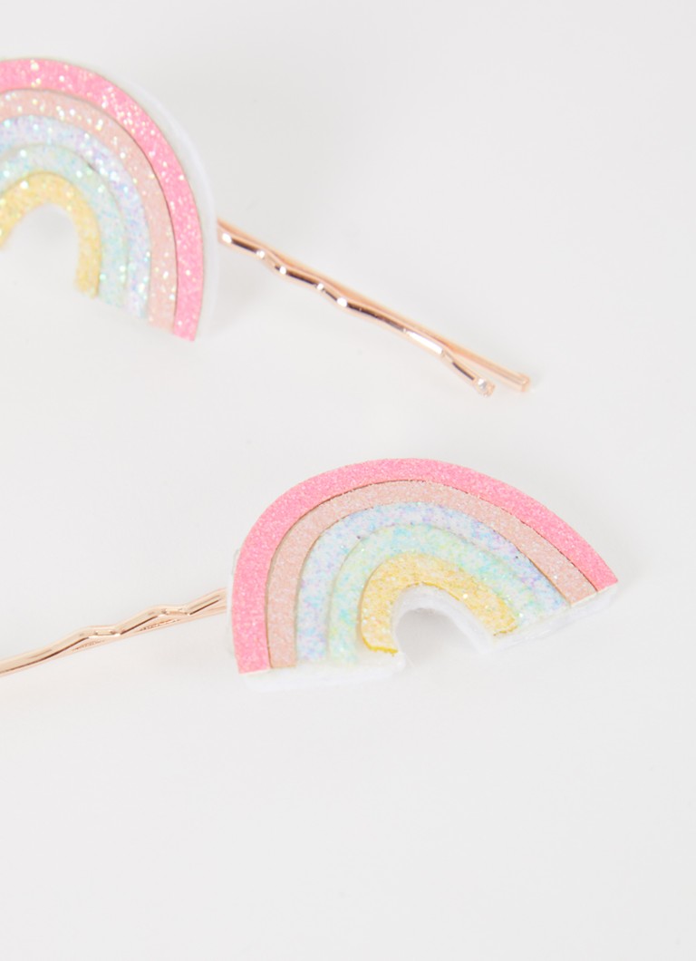 MeriMeri Rainbow hair clip with glitter set of 2