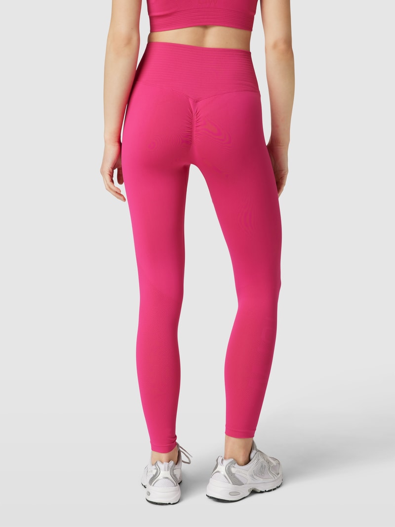 Leggings mit Label-Print Modell 'Define Seamles Scrunch' in pink