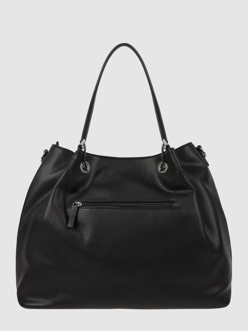 Shopper in Leder-Optik Modell 'Ebony' in schwarz