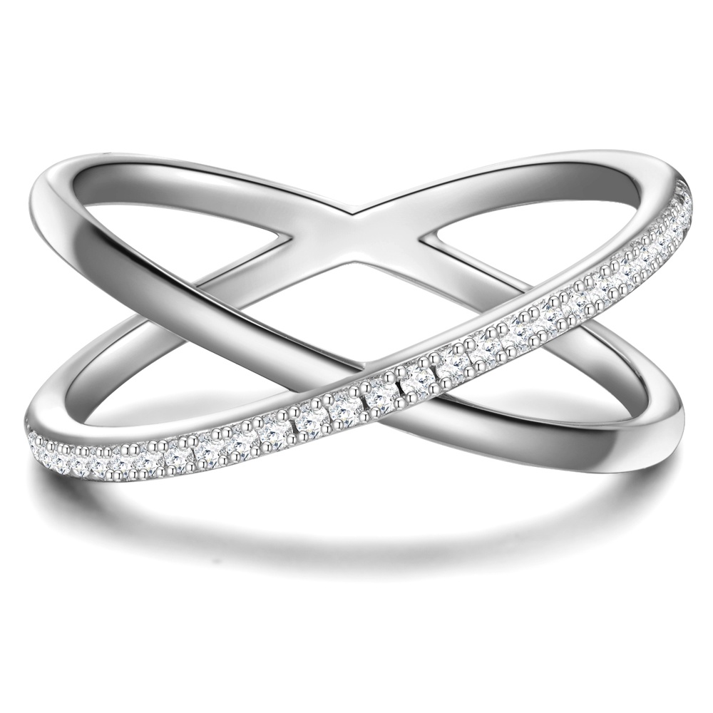 Glanzstücke München Bague en argent Argent sterling Oxyde de zirconium (CZ) en Argent Bague