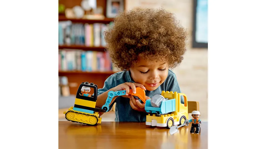 LEGO DUPLO 10931 Bagger und Laster, kreatives Spielzeug ab 2 Jahren