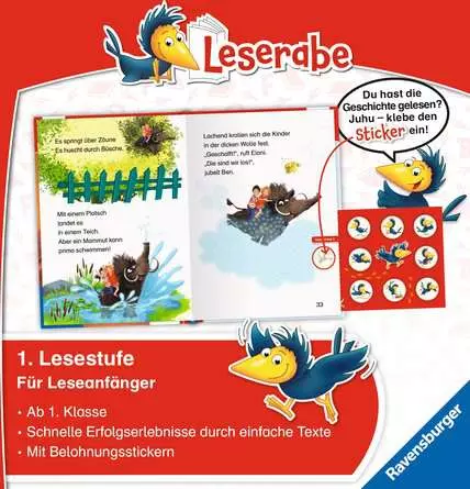 Leserabe - 1. Lesestufe: Ein Mammut unterm Bett