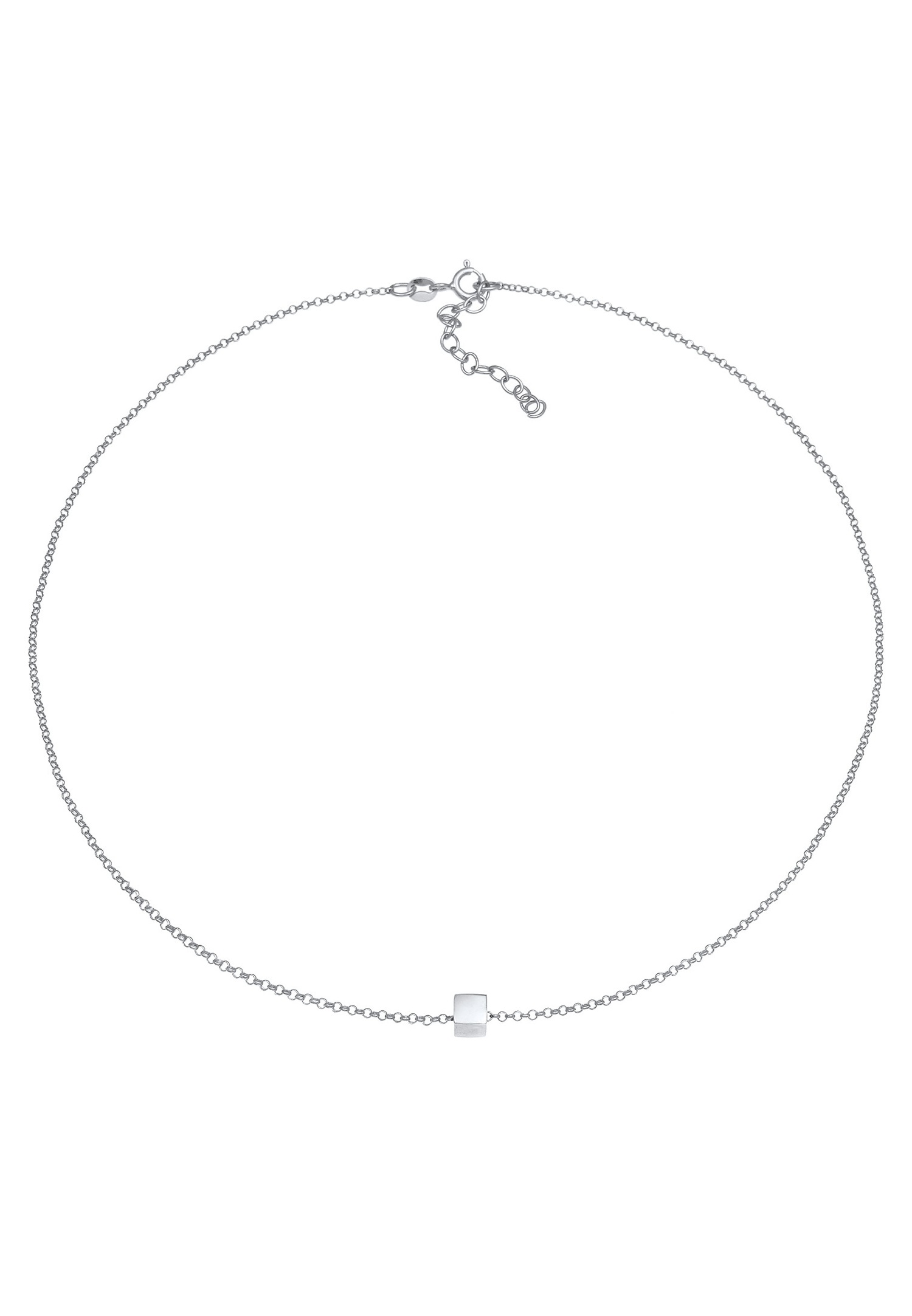 Gargantilla con colgante Elli Cube para mujer, estilo geométrico, ideal para blogueras, en plata de ley 925.
