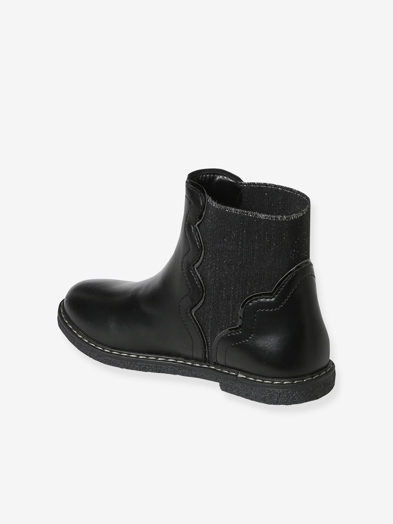 Boots élastiquées fille noir