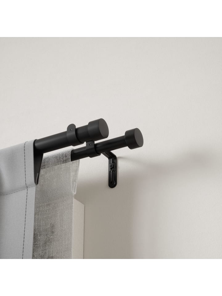 umbra Doppel-Gardinenstange Cappa schwarz  307 x 14 x 7cm in schwarz günstig kaufen onesize