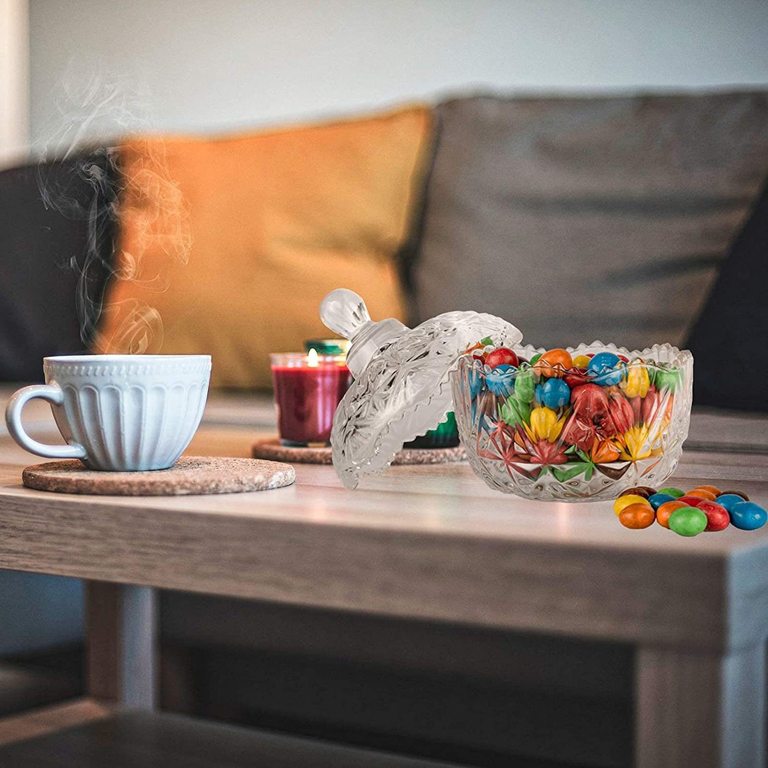 DRULINE Allzweckkiste Bonbonglas Bonbonniere aus Vorratsglas Glasgefäß