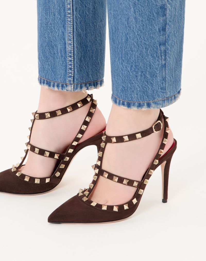 100mm ruskinds-pump med rockstud-motiv