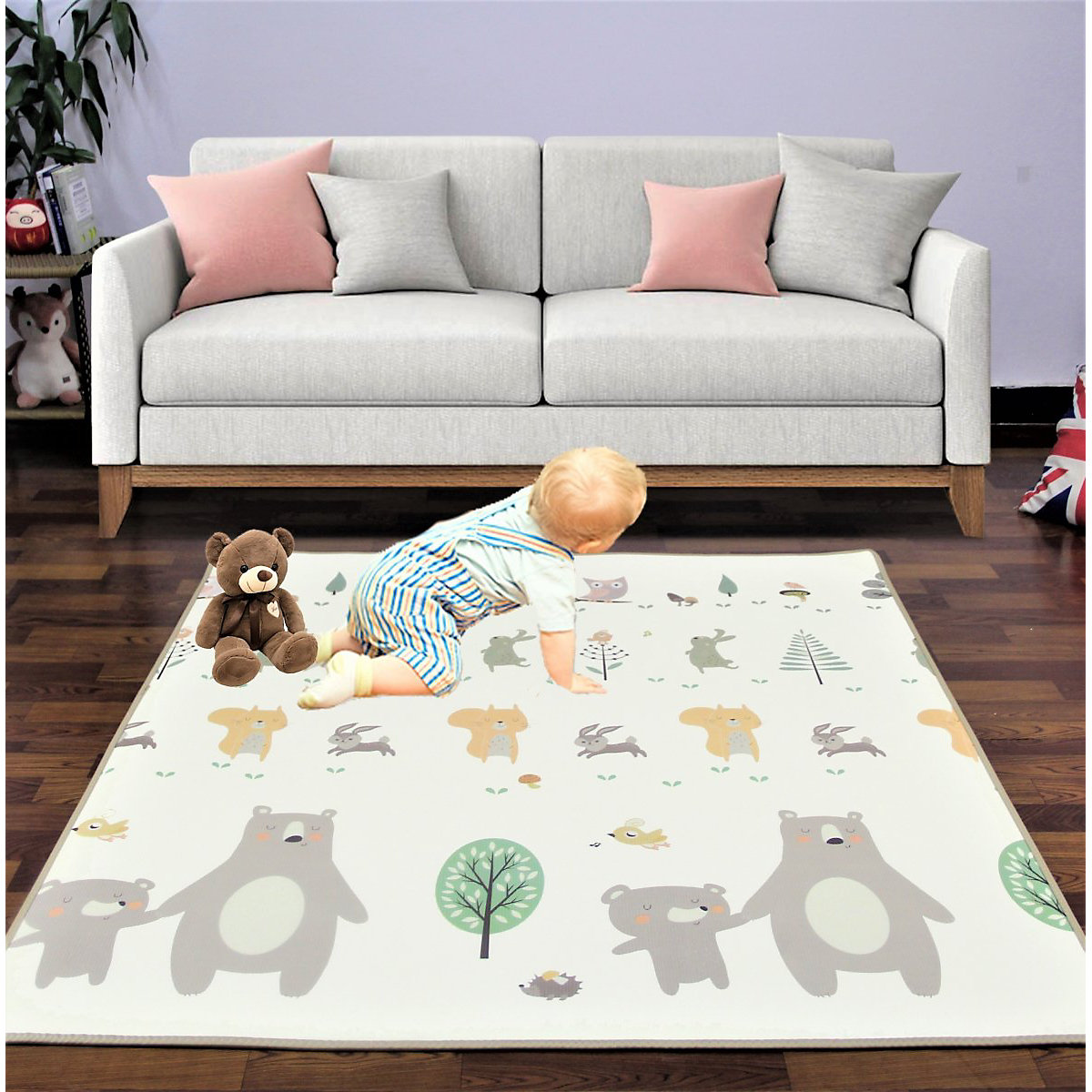 Krabbelmatte Wasserdicht Rutschfest 120 x 180 x 0.5 cm