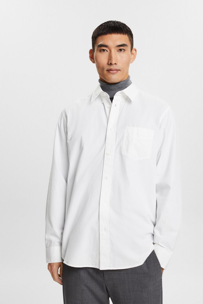 Button-Down-Hemd aus Popeline, 100 % Baumwolle