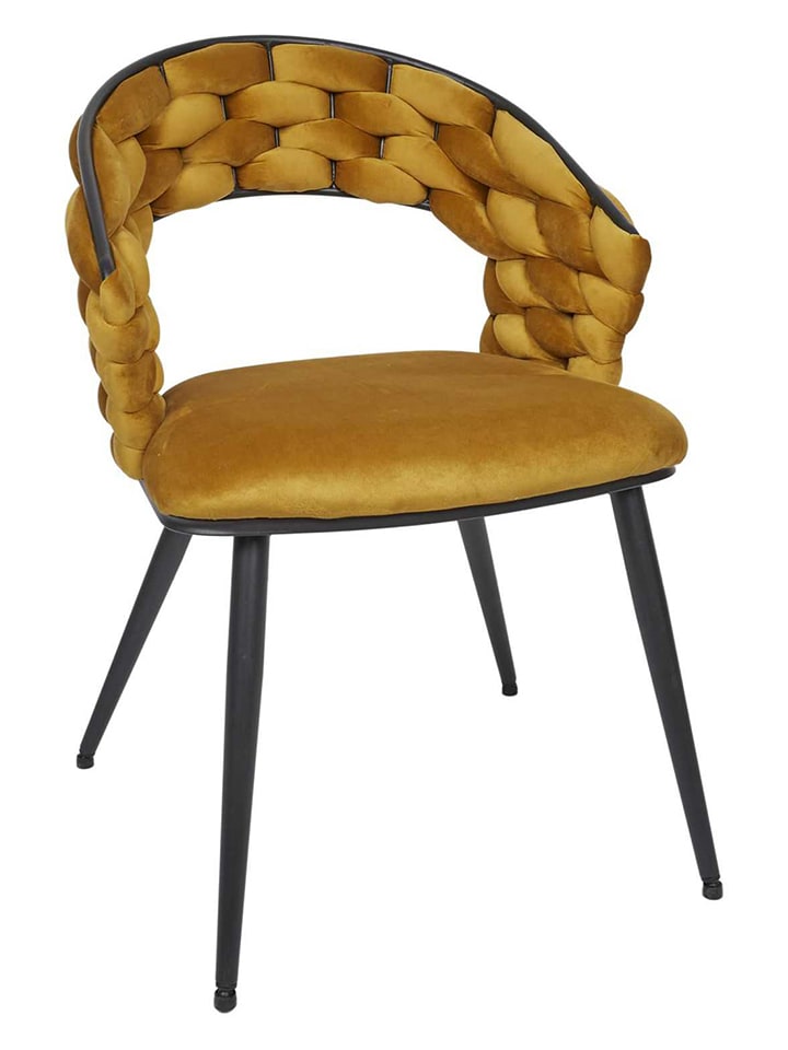 Rétro Chic Esszimmerstuhl ''Sawyer'' in Gelb - (B)63 x (H)83 x (T)54 cm günstig kaufen onesize