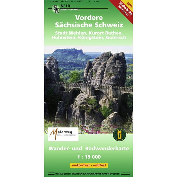 VORDERE SÄCHSICHSCHE SCHWEIZ - Wanderkarte