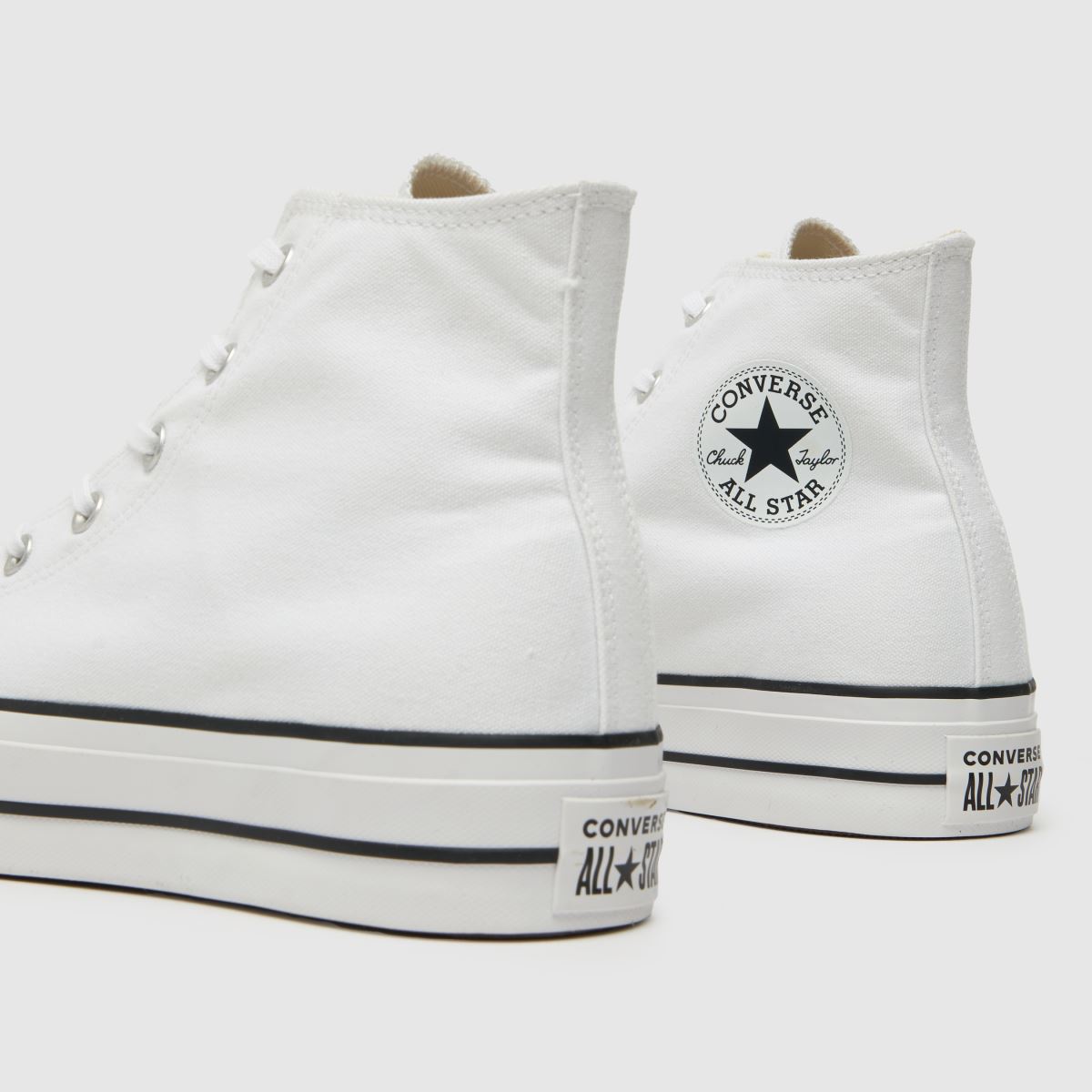 Converse – All Star – Vita höga sneakers med dragkedja
