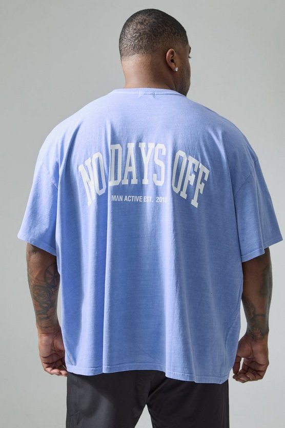 Plus Oversize Active T-Shirt mit On More Rep Print