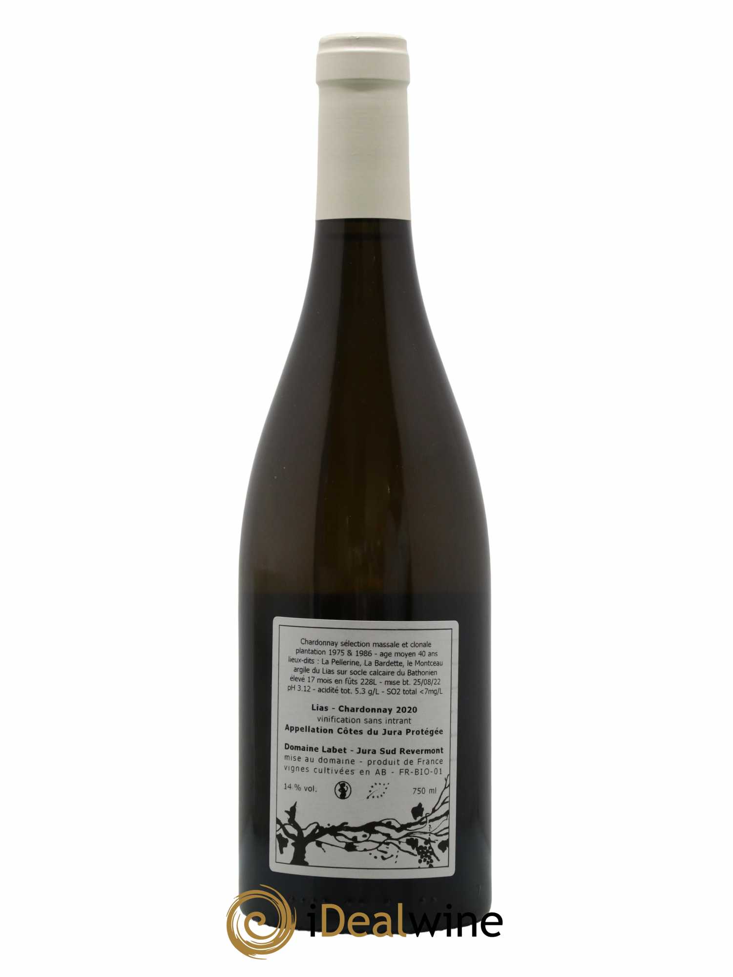 Côtes du Jura Chardonnay Lias Labet (Domaine)  2020 - Lot de 1 Bouteille