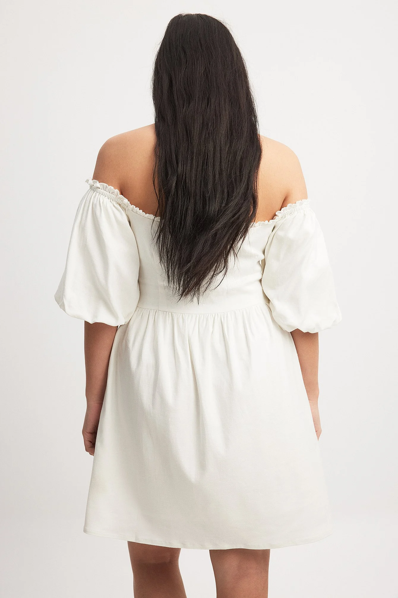 Puff Sleeve Off Shoulder Mini Dress