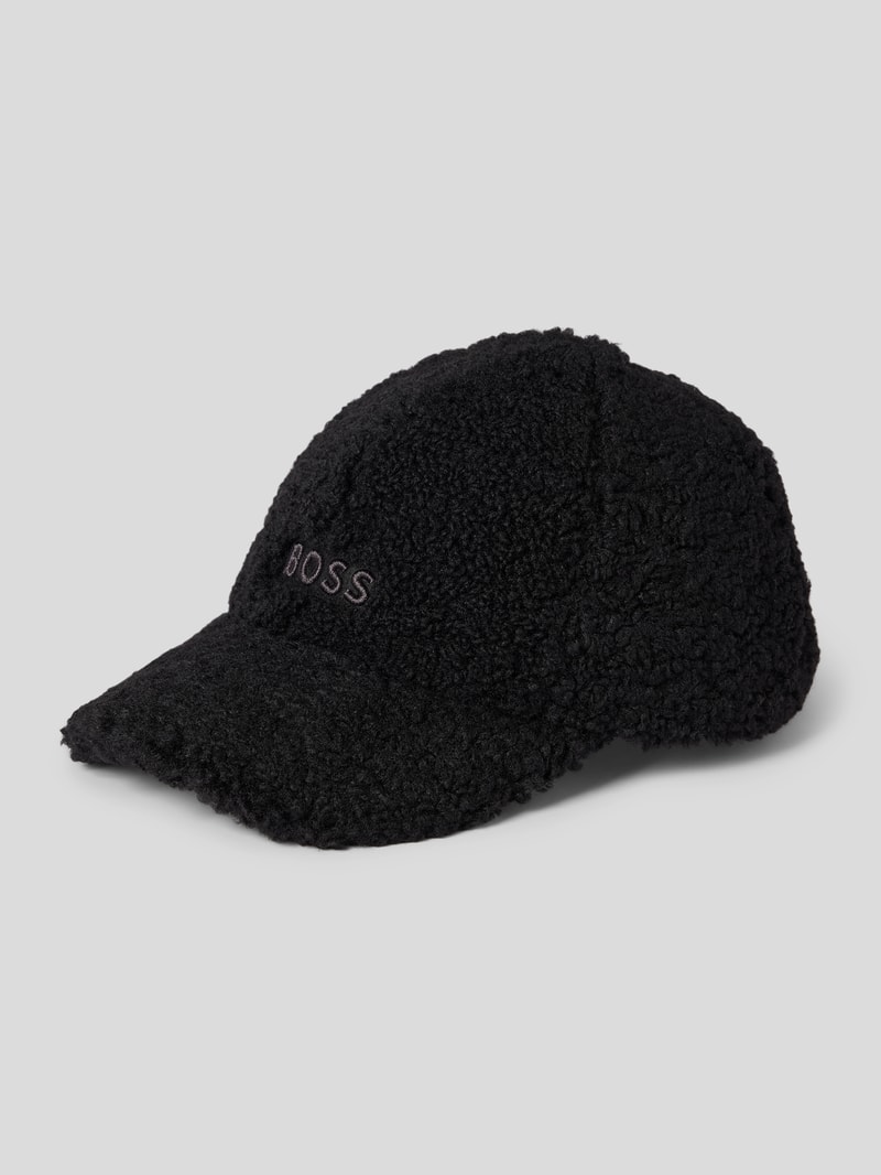 Cap mit Teddyfell Modell 'Xusy' in schwarz