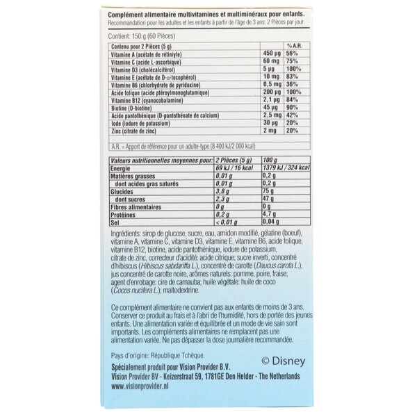 „Disney“ multivitaminų guminukai „Ledo šalis“, 60 vnt.
