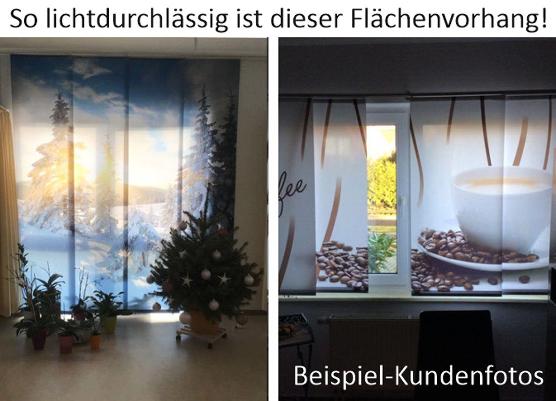 Schiebegardine Linea cappuccino dark Flächenvorhang 3er 260 cm lang - B-line, gardinen-for-life