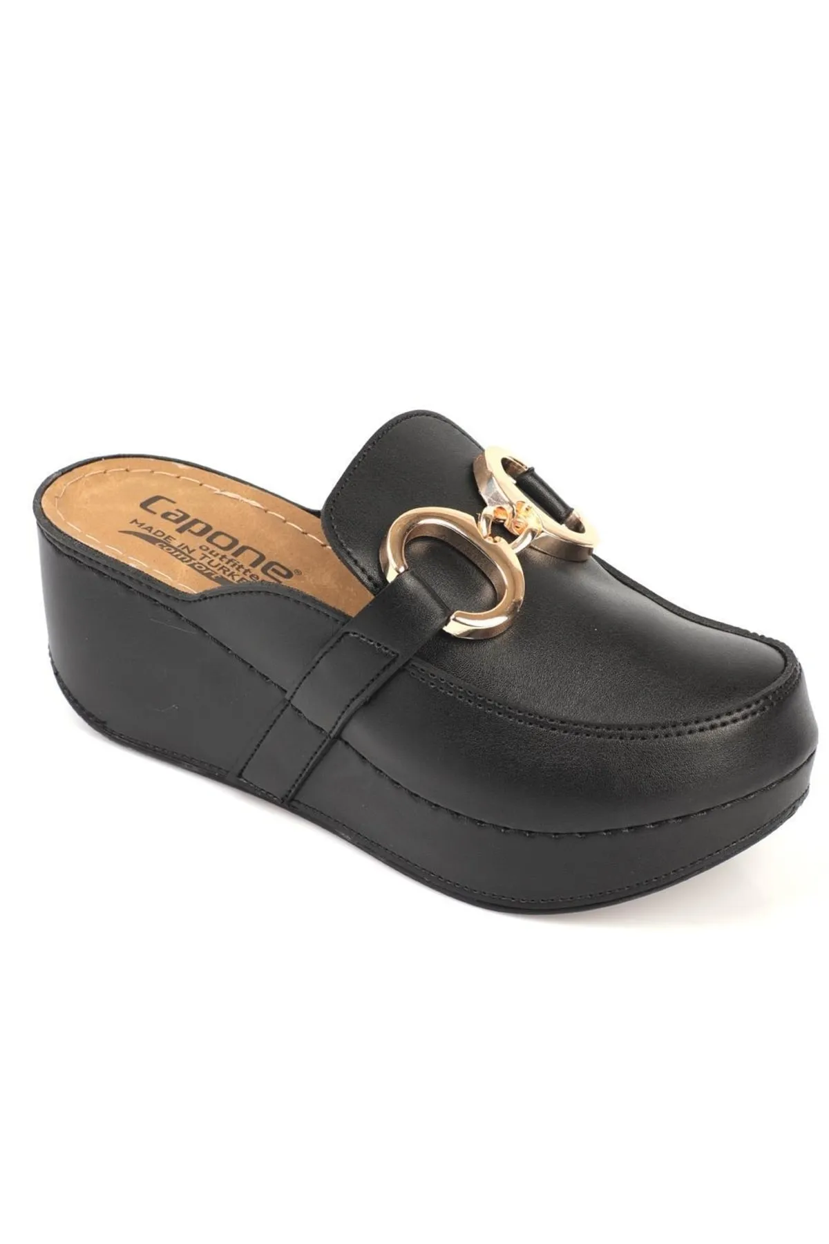 Capone Outfitters  Anatomisch weiche, bequeme Mutterhausschuhe mit Keilabsatz