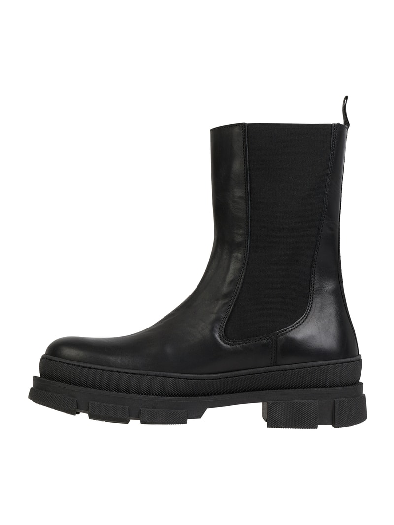 Boots aus Leder Modell 'Filina' in schwarz