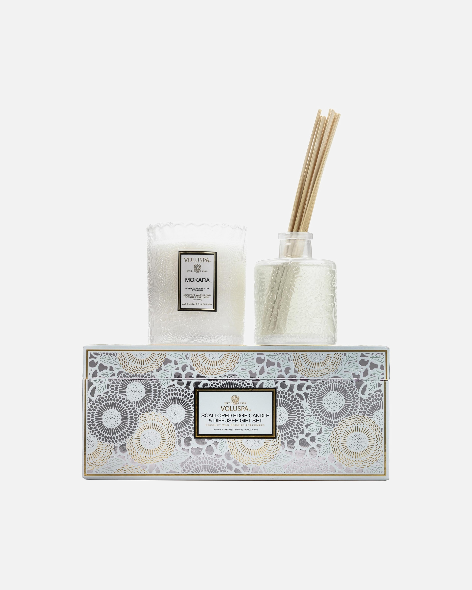 Candela VOLUSPA e diffusore di fragranze MOKARA