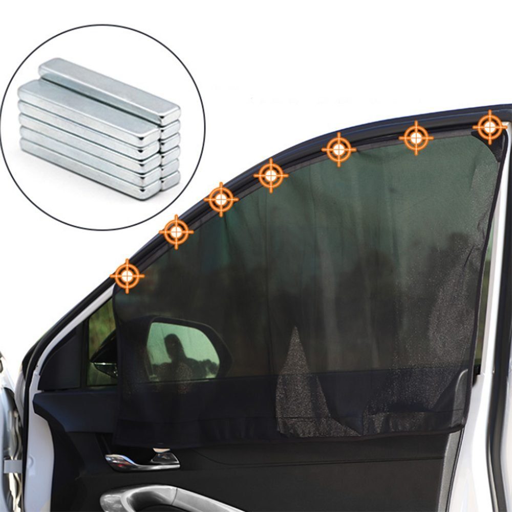 flowgoer Autosonnenschutz 2pcs Mosquito Sunshade Screens for Cars, (1-St)
