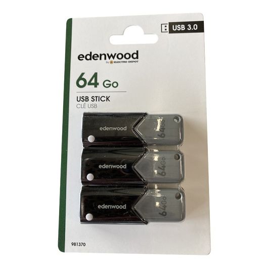 Stick USB EDENWOOD 64Gb (3 bucăți)