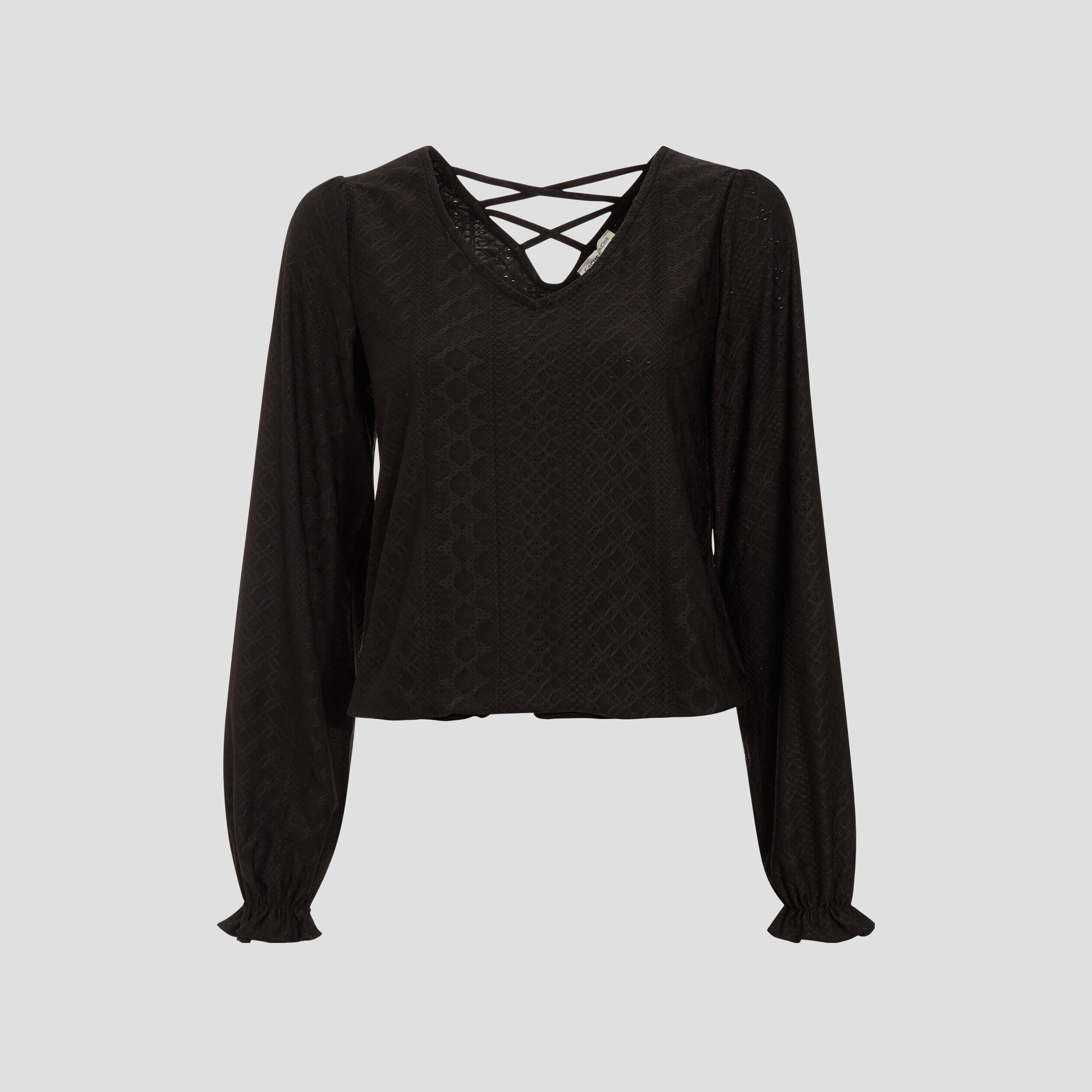 T-shirt manches longues noir femme | Cache Cache