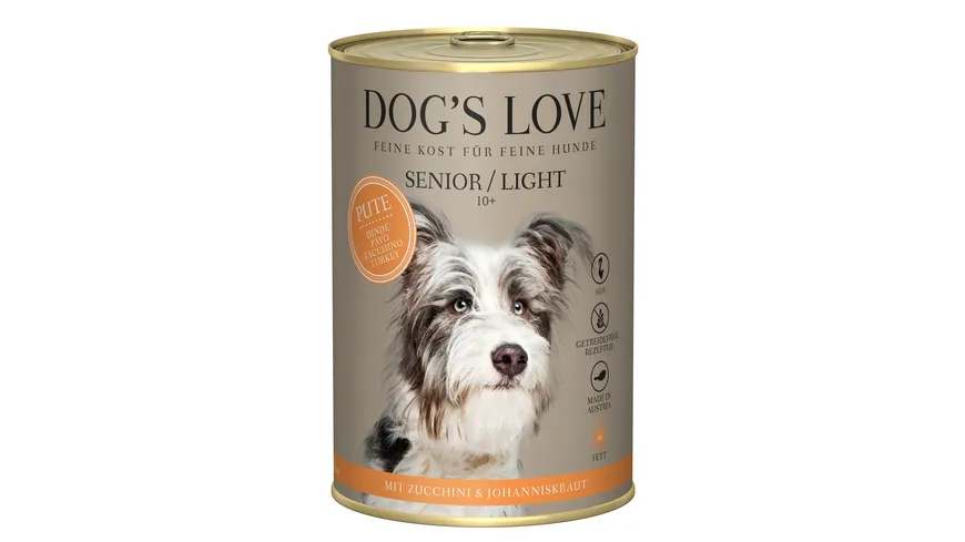 DOG'S LOVE Hundenassfutter Senior Pute 400 g