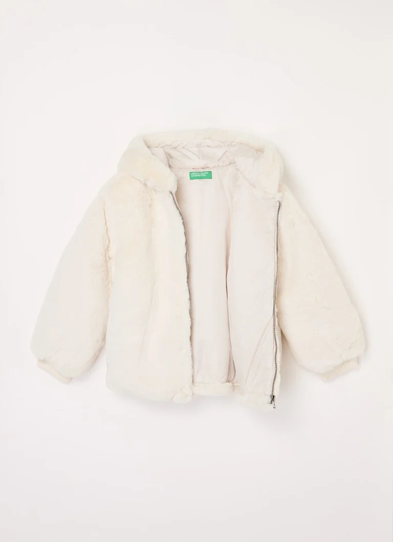 Veste matelassée en fausse fourrure Benetton