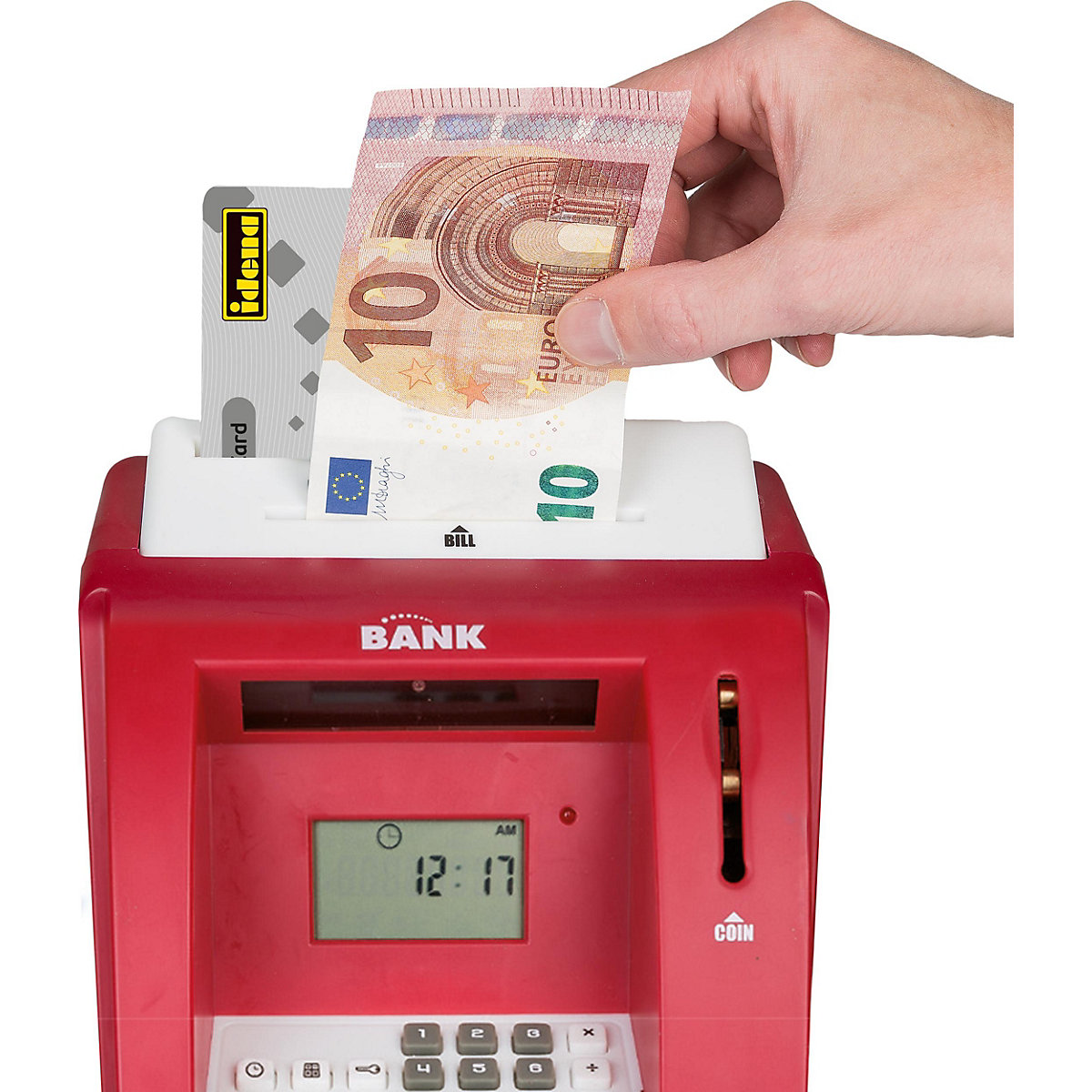 Spardose Geldautomat rot
