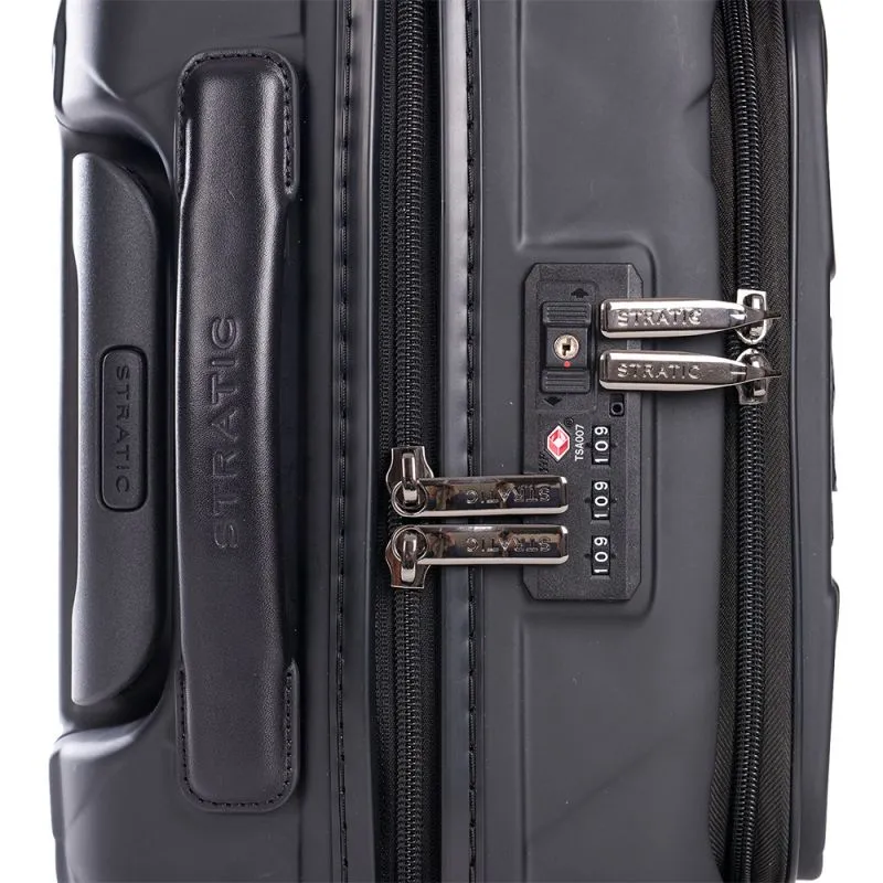 Stratic Leather&More - Hartschalen-Koffer S (mit Vortasche) - Matt Black