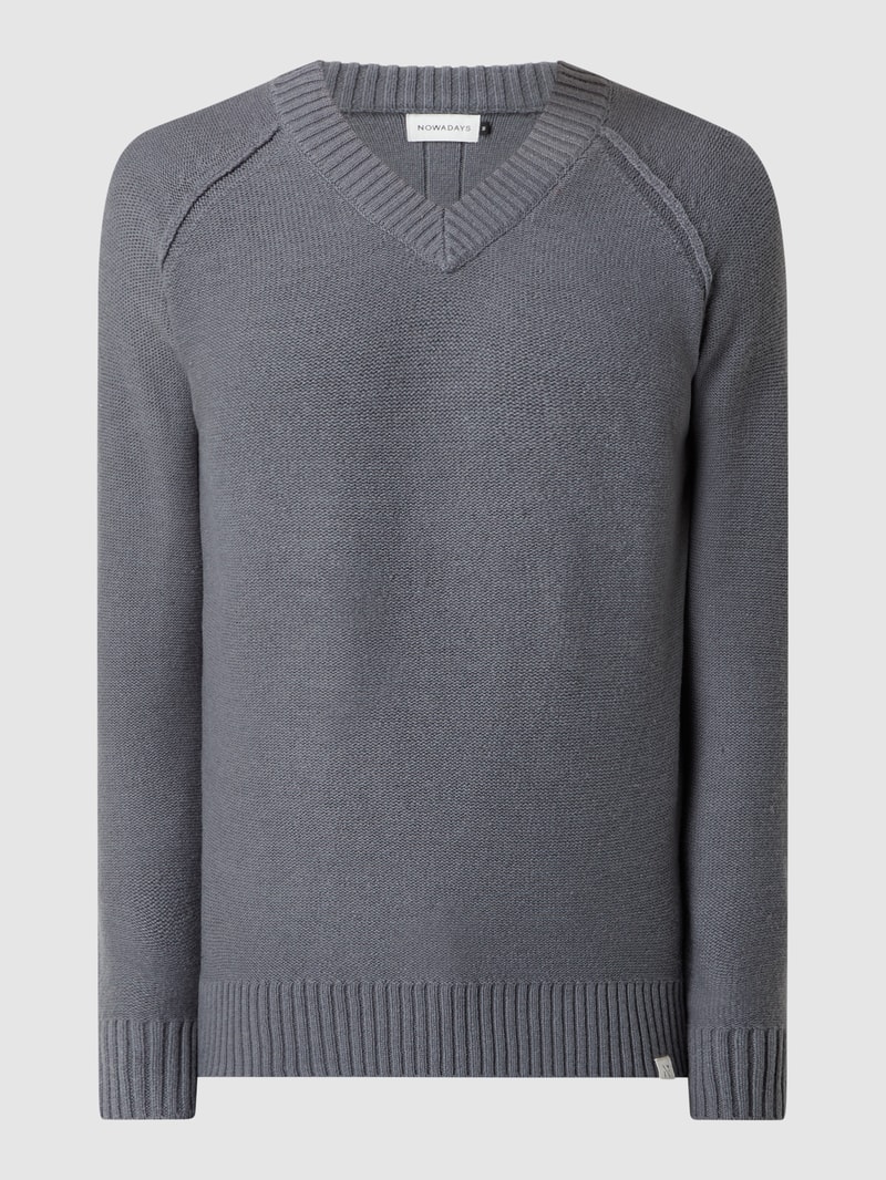 Pullover aus Wollmischung in jeans