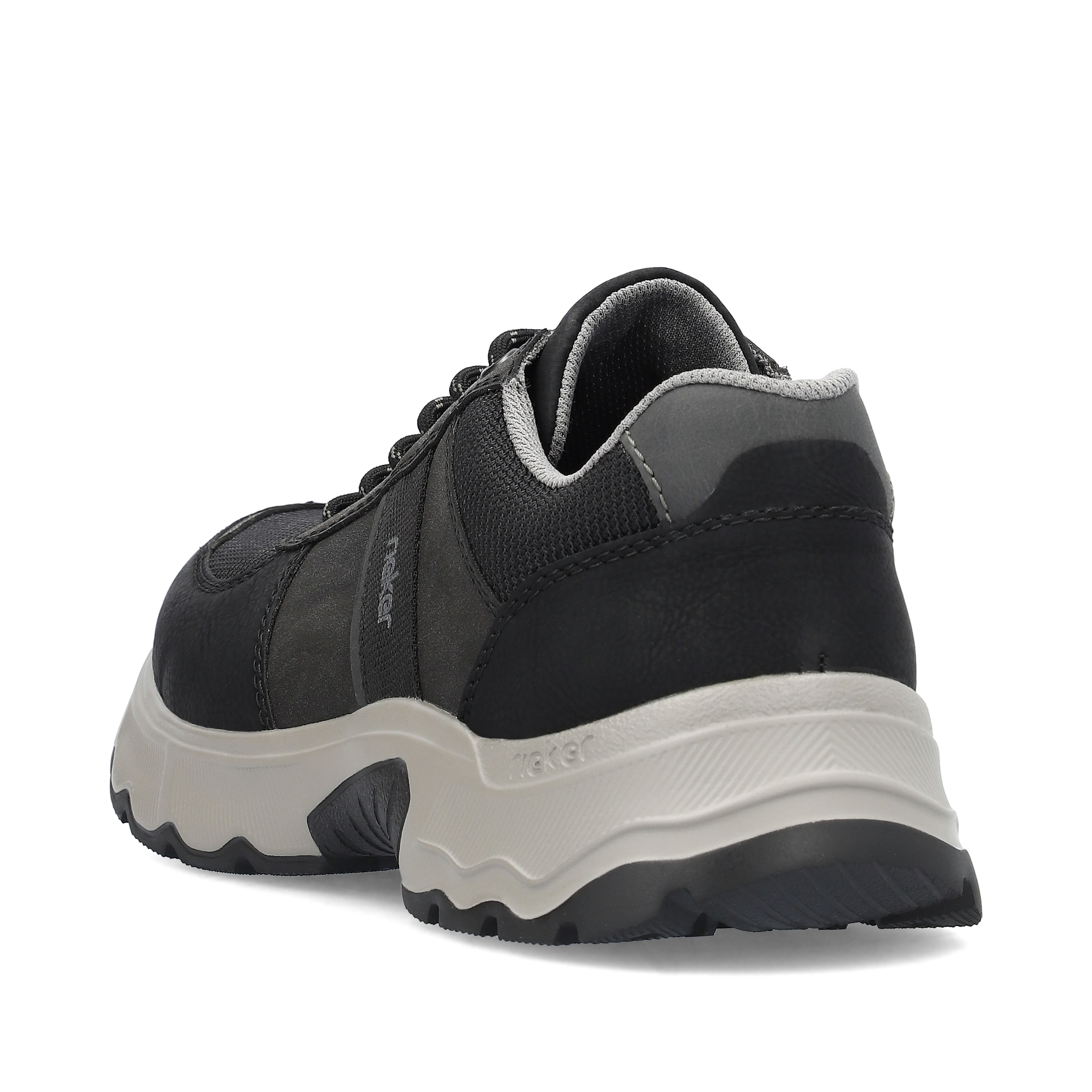 Rieker Herren Schnürschuhe asphaltschwarz