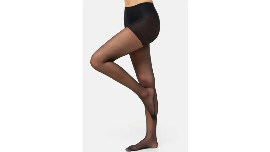 NUR Die Damen Feinstrumpfhose OHNE BUND 20 Den schwarz
