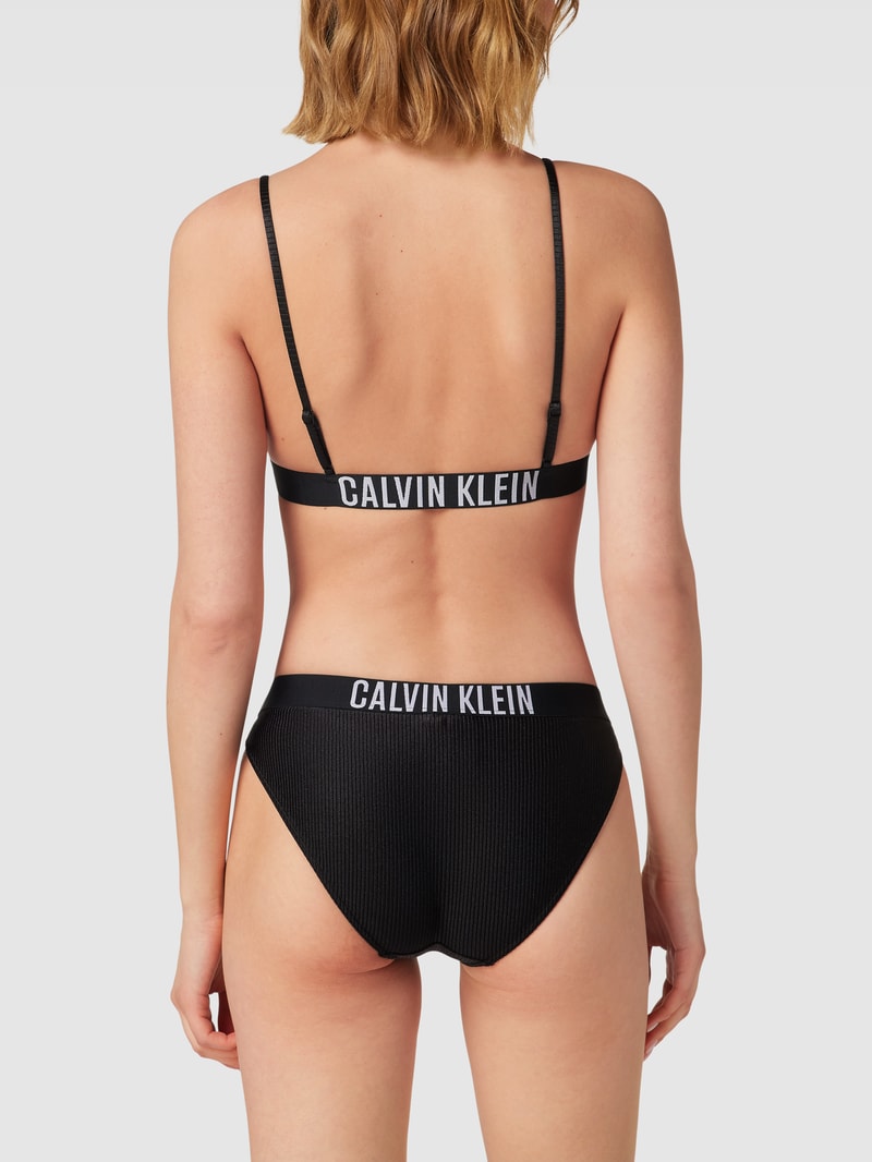 Bikini-Oberteil mit Label-Detail Modell 'INTENSE POWER' in schwarz