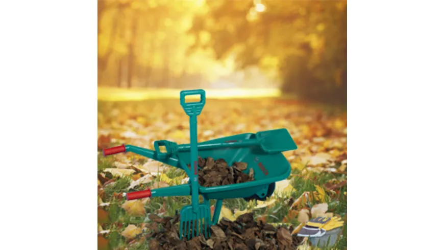 Theo Klein 2752 Bosch Gartenset mit Schubkarre | Maße: 70,5 cm x 34 cm x 33 cm | Spielzeug für Kinder ab 3 Jahren