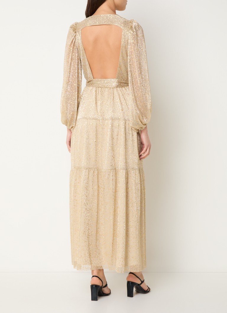 ba&sh Cala maxi dress with backless design and tie belt
