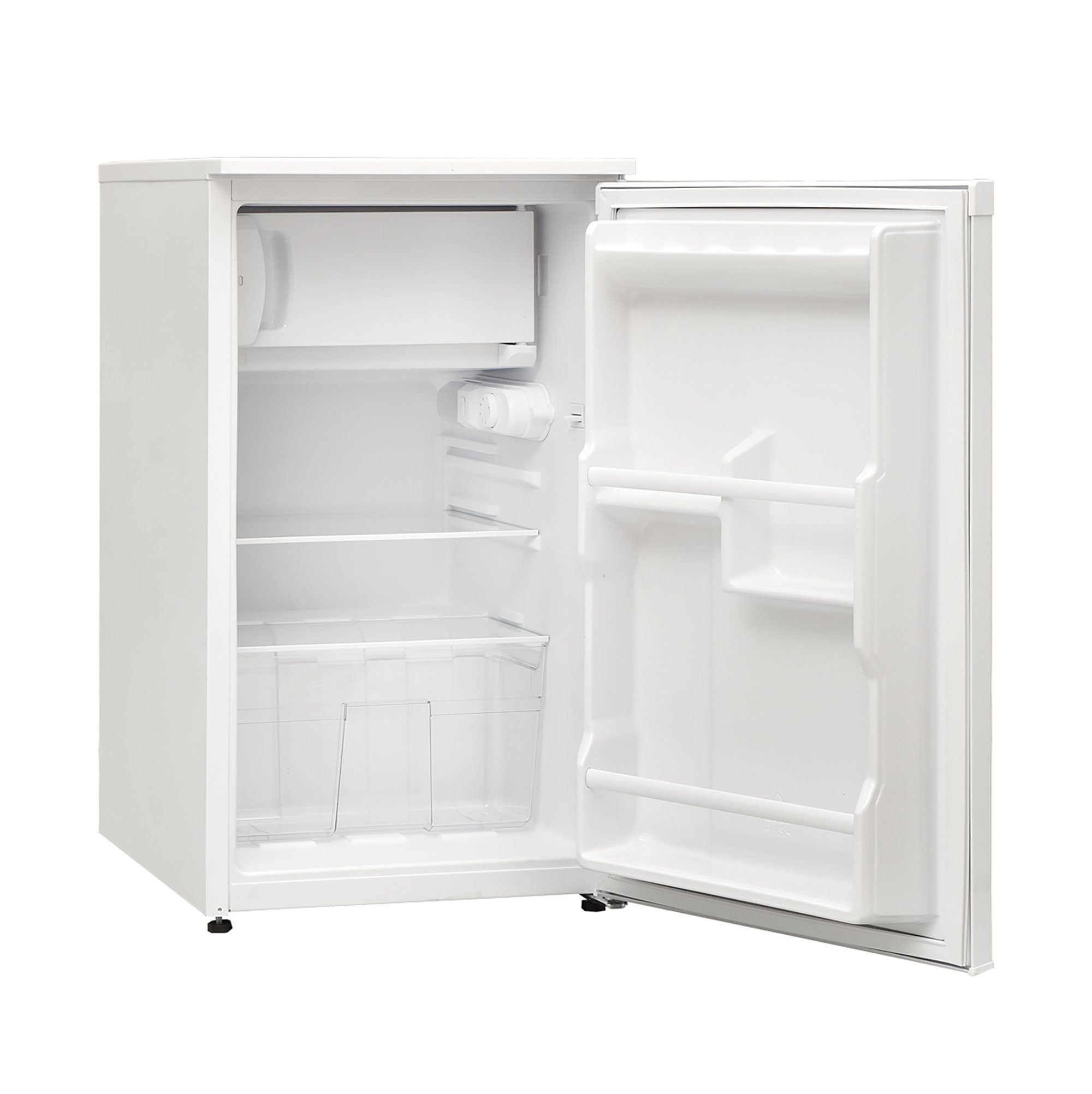 Telefunken Kühlschrank CF-32-151-W, 83.8 cm hoch, 48 cm breit, Tischkühlschrank mit Gefrierfach, 81 L Gesamt-Nutzinhalt