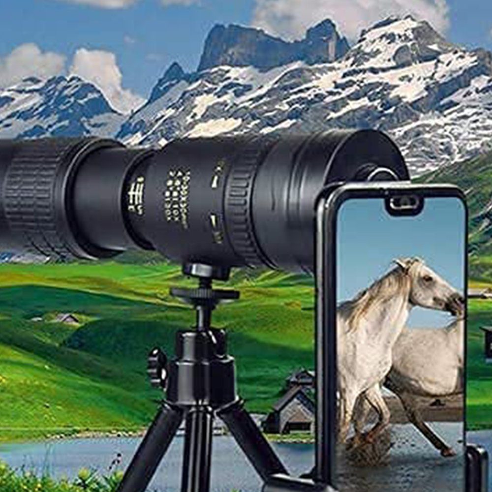 FeelGlad Teleskop Zoom Monokular Teleskop Erwachsene Prisma Dual Fokus Fernrohr Kompakt