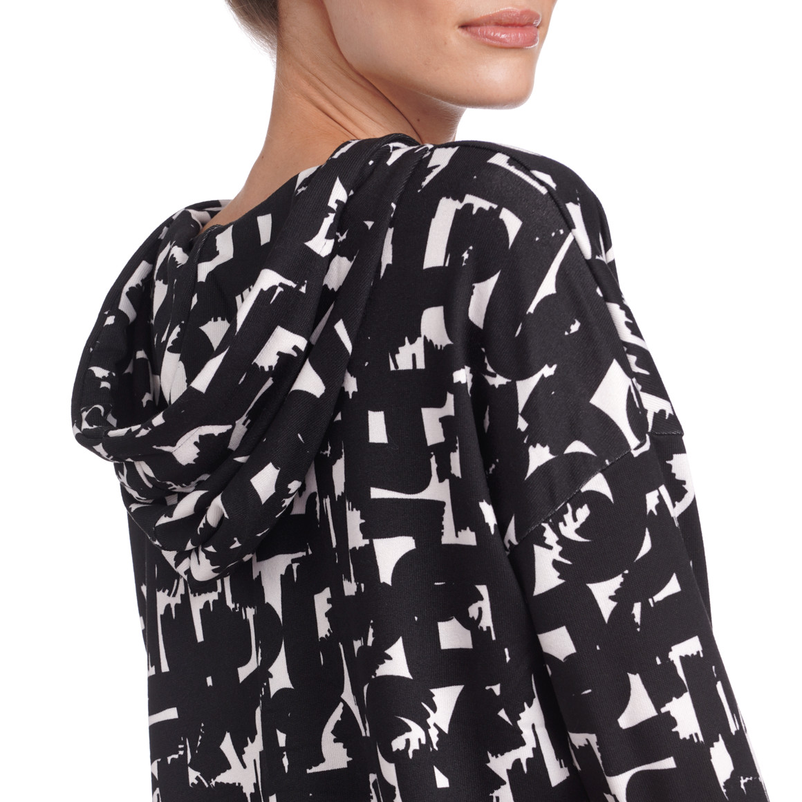 Damen Hoodie mit Knopfleiste
