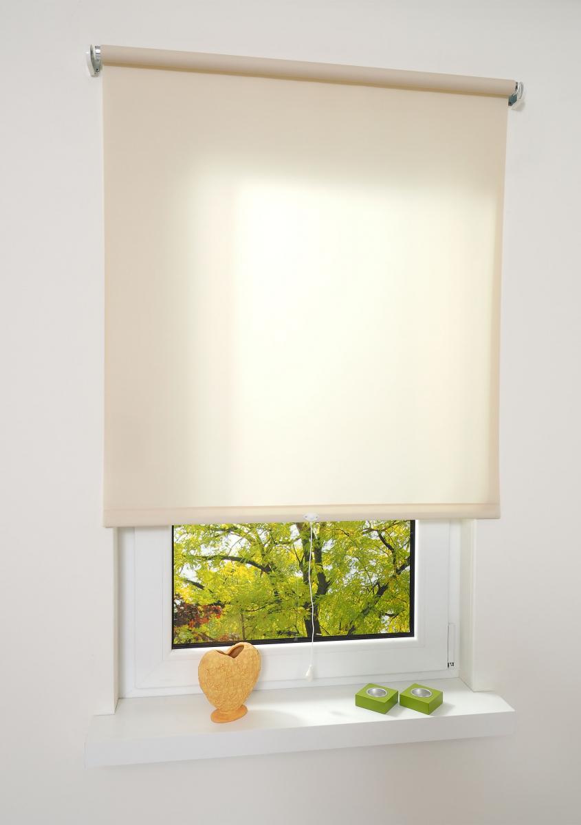 Bella Casa Mittelzugrollo Uni, lichtdurchlässig, 102 x 180 cm Cream