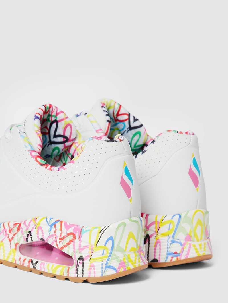 Sneaker mit Motiv-Print Modell 'UNO' in weiß