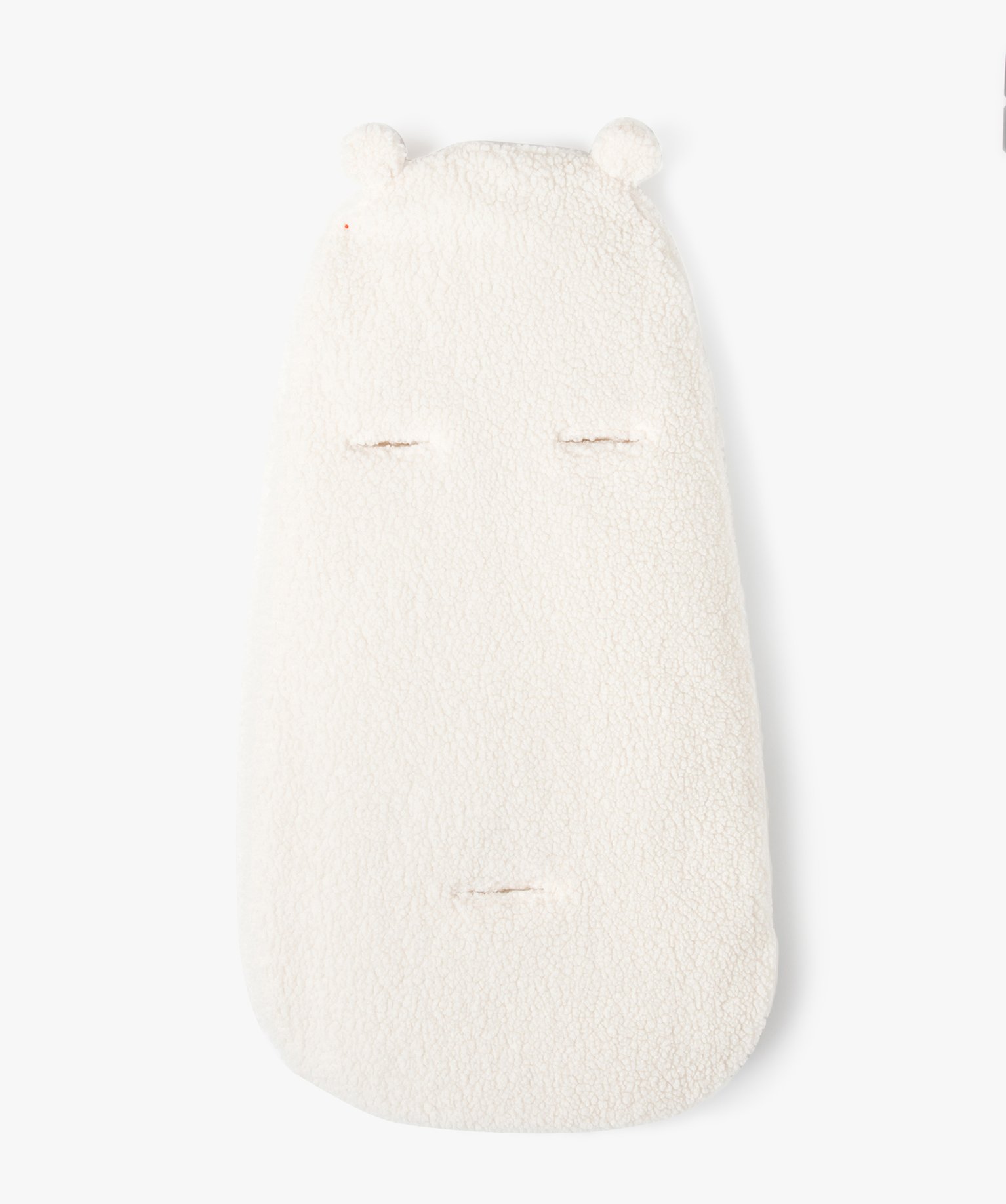 Nid d’ange bébé en sherpa doublé gaze de coton beige | GEMO
