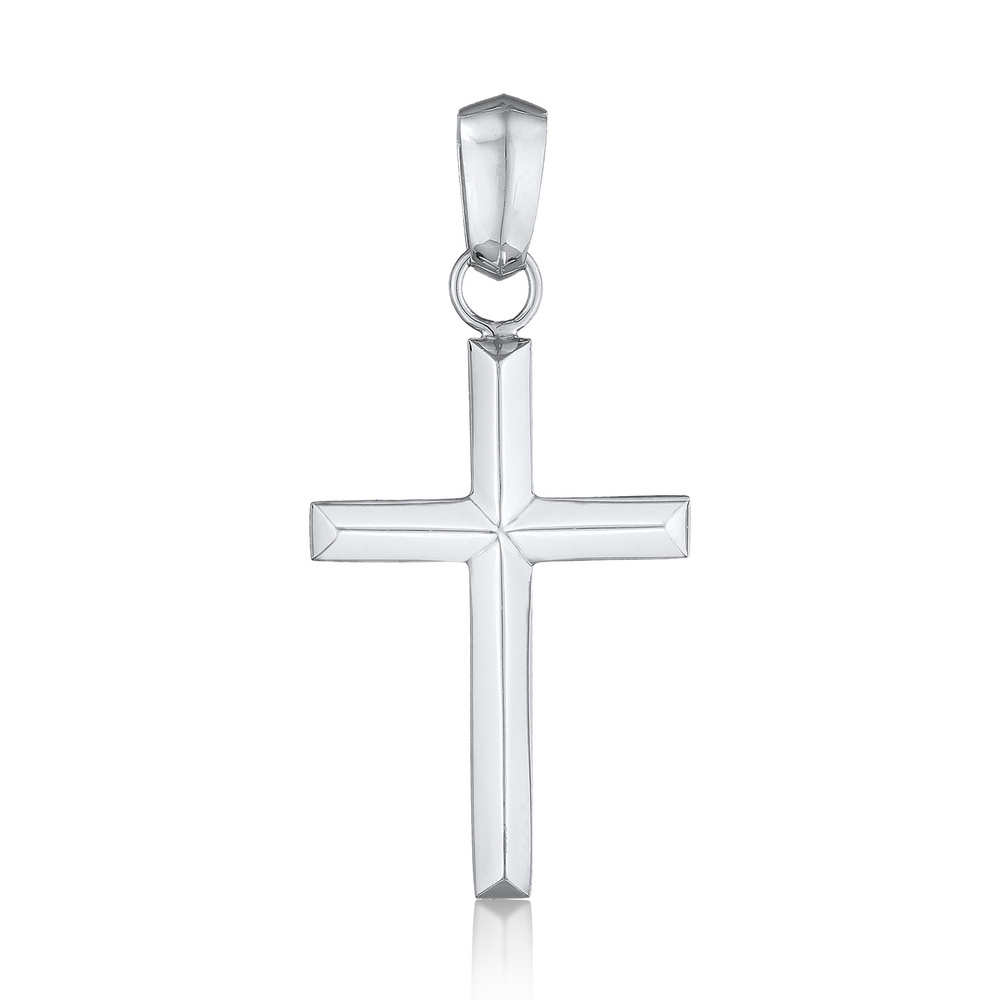 KUZZOI KUZZOI Pendentif Hommes Croix Pendentif Religion Basique en argent sterling 925 Pendentif