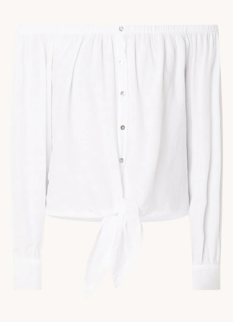 ba&sh Talena off-shoulder top with tie detail