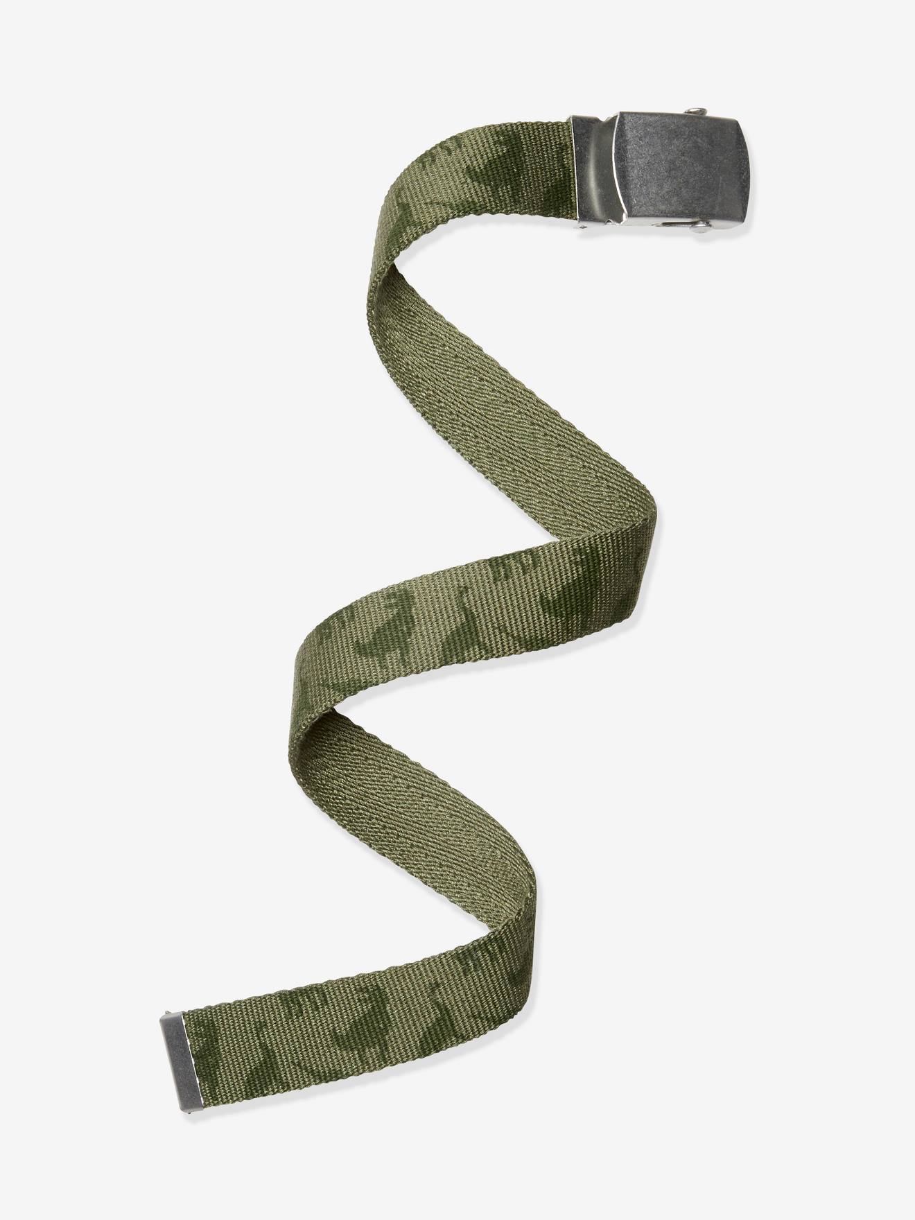 Ceinture imprimé dinosaures kaki imprimé