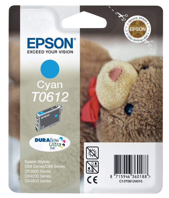 Epson T0612 Original Tintenpatrone C13T06124010 Cyan