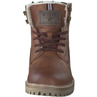 Mustang Schnür Boots in braun