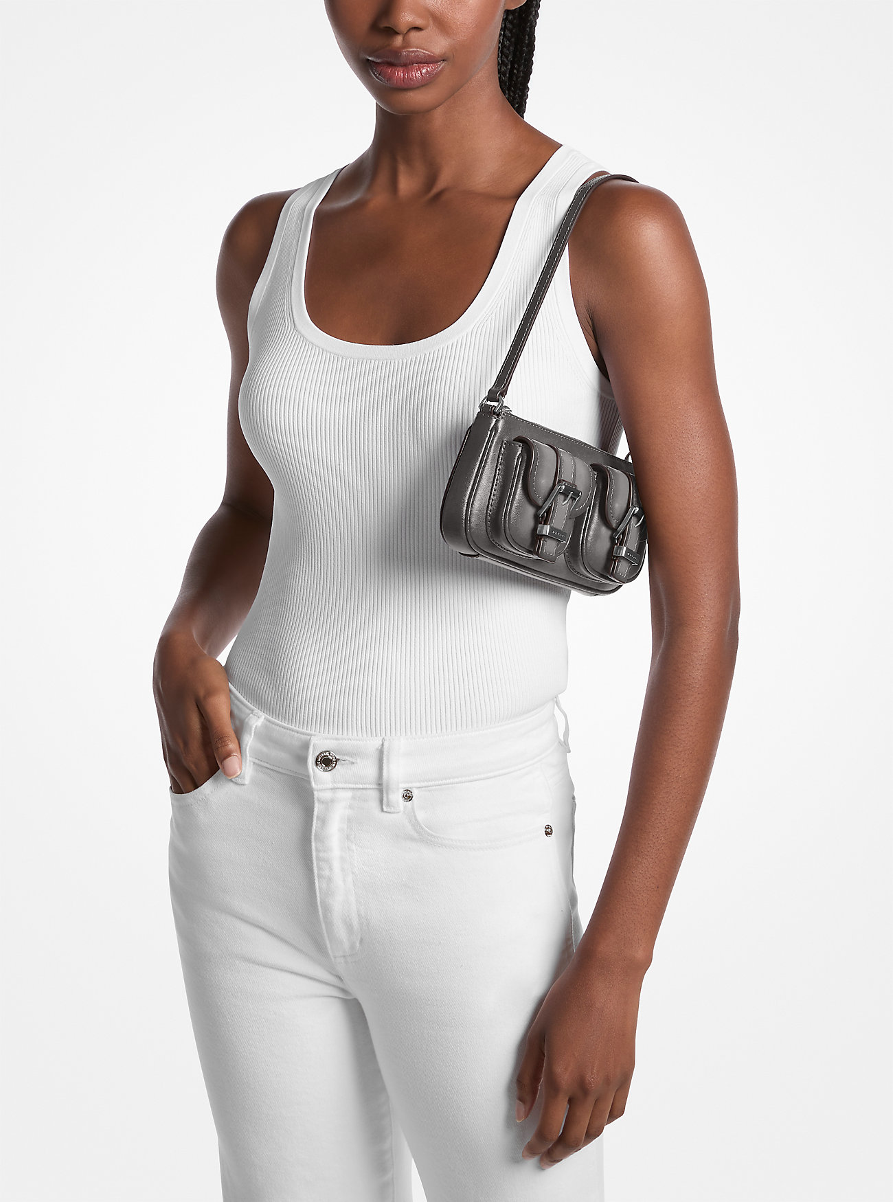 Pochette Zoe piccola in pelle brunita - STORM